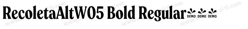 RecoletaAltW05 Bold Regular字体转换